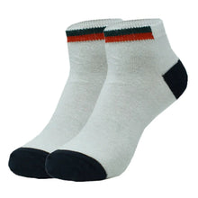 Load image into Gallery viewer, Mens athletic socks Striped Ankle Quarter Socks Cotton Low Cut Sizes 9-13
