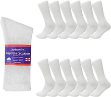 Load image into Gallery viewer, Diabetic Socks, Non-Binding Circulatory Cushion Cotton Crew Socks for Men Women

