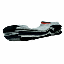 Load image into Gallery viewer, Mens athletic socks Striped Ankle Quarter Socks Cotton Low Cut Sizes 9-13
