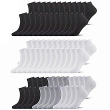 Load image into Gallery viewer, Ankle Socks Unisex Classic Premium Cotton Mens Womens Solid Low Cut Size 9-13
