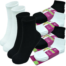 Load image into Gallery viewer, 3-12 Pairs For Womens Ankle Athletic Crew Cotton Solid Cushioned Socks Size 9-11
