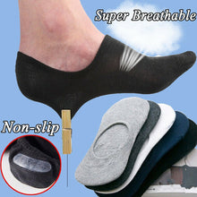 Load image into Gallery viewer, 3-12 Pairs Mens No Show Invisible Nonslip Loafer Solid Boat Cotton Low Cut Socks
