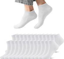 Load image into Gallery viewer, Ankle Socks Unisex Classic Premium Cotton Mens Womens Solid Low Cut Size 9-13
