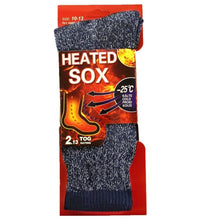 Load image into Gallery viewer, Mens thermal socks Heated winter friendly Warm  Boot Sox thick Duty Size 10-13
