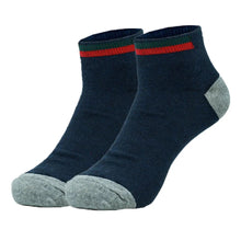 Load image into Gallery viewer, Mens athletic socks Striped Ankle Quarter Socks Cotton Low Cut Sizes 9-13
