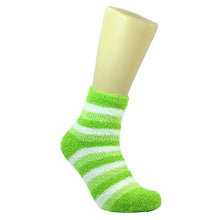 Load image into Gallery viewer, Womens Socks Soft Cozy Fuzzy Winter Home Warm Striped Sox Sizes 9-11
