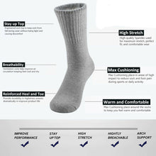 Load image into Gallery viewer, Lot 3-12 Pairs Mens Solid Sports Athletic Work Plain Crew Socks Size 9-11 10-13
