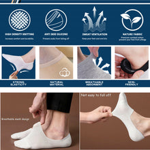 Load image into Gallery viewer, 3-12 Pairs Mens No Show Invisible Nonslip Loafer Solid Boat Cotton Low Cut Socks
