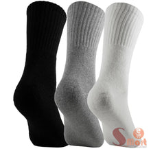 Load image into Gallery viewer, Lot 3-12 Pairs Mens Solid Sports Athletic Work Plain Crew Socks Size 9-11 10-13

