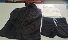 Load image into Gallery viewer, 3pcs Womens Clothing Long Sleeve Crop Tank Top And Drawstring Shorts Pajama Set
