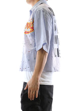 Load image into Gallery viewer, RIA Washed Flannel Crop Top Button Down Shirt
