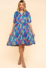 Load image into Gallery viewer, Johnny Collar Babydoll Dress with Side Pockets – Babydoll Dress, Johnny Collar Dress, Pocketed Dress, Button Down Dress, Relaxed Fit Dress
