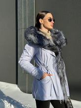 Load image into Gallery viewer, Genuine Silver Fox Fur Trim Rabbit Fur Insulated Parka
