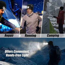 Load image into Gallery viewer, Wireless Bluetooth LED Hat with Music Speakers Light Winter Gift
