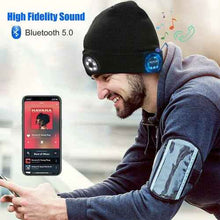 Load image into Gallery viewer, Wireless Bluetooth LED Hat with Music Speakers Light Winter Gift
