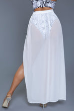 Load image into Gallery viewer, Amelia White Sheer Cover-Up Skirt
