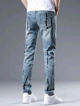 Load image into Gallery viewer, Men's Splatter-Paint Style Slim Fit Jeans
