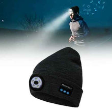 Load image into Gallery viewer, Wireless Bluetooth LED Hat with Music Speakers Light Winter Gift
