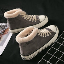 Load image into Gallery viewer, Women’s Warm Canvas Shoes | Plush Cotton Lined Flat Winter Shoes
