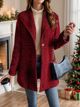 Load image into Gallery viewer, Women's Plaid Collared Neck Buttoned Long Sleeve Jacket – Classic &amp; Lightweight Outerwear for Everyday Wear
