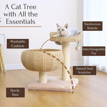 Load image into Gallery viewer, PetPals Cozy Cat Tree – Eco-Friendly, Stylish &amp; Fun for Your Cat!
