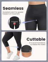 Load image into Gallery viewer, High-waisted cropped yoga pants with pockets
