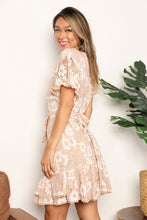Load image into Gallery viewer, Romantic Floral Sleeve Mini Dress Elegant &amp; Feminine Tie-Waist Dress Simple Elegant Girls Summer Dress
