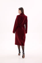 Load image into Gallery viewer, Denise Cashmere Blend Overcoat in Bordeaux
