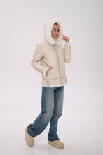Load image into Gallery viewer, ⇆ Reversible Hooded Wool Blend Jacket
