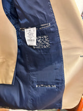 Load image into Gallery viewer, Moda Color Exclusive Navy with Tan Pailsey 1-Button 100% Wool 3-Piece Turkish Slim Fit Suit
