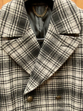 Load image into Gallery viewer, Veno Giovanni CB-10 Black Windowpane Double breasted 100% Wool Overcoat/Topcoat
