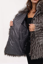 Load image into Gallery viewer, Reversible Genuine Silver Fox  Down Fill Coat
