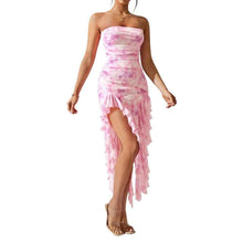 Load image into Gallery viewer, European Sexy Slit : Strapless Dress
