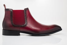 Load image into Gallery viewer, Burnished Calfskin Slip-On Boot Red
