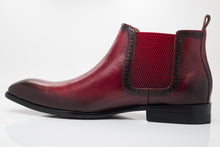 Load image into Gallery viewer, Burnished Calfskin Slip-On Boot Red
