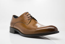 Load image into Gallery viewer, Burnished Calfskin Lace-Up Oxford Cognac
