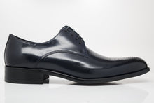 Load image into Gallery viewer, Burnished Calfskin Lace-Up Oxford Navy

