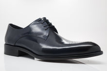 Load image into Gallery viewer, Burnished Calfskin Lace-Up Oxford Navy
