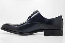 Load image into Gallery viewer, Burnished Calfskin Lace-Up Oxford Navy

