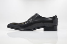 Load image into Gallery viewer, Burnished Calfskin Monkstrap Black
