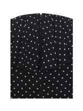 Load image into Gallery viewer, Omari Black Chiffon Polka Dot Ruffled Neckline Mini Dress
