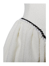 Load image into Gallery viewer, Coco White Boucle Tweed V Waist Mini Dress
