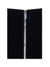 Load image into Gallery viewer, Qiara Black Velvet Peplum Top with Lace Trim
