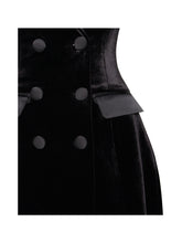 Load image into Gallery viewer, Calista Black Velvet Blazer Mini Dress
