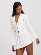 Load image into Gallery viewer, Oaklyn White Pleated Mini Skort
