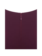 Load image into Gallery viewer, Tori Wine Red Pleated Mini Dress with Chiffon Scarf
