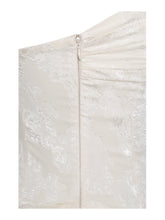 Load image into Gallery viewer, Xatia Off White Jacquard Textured High Slit Maxi Dress
