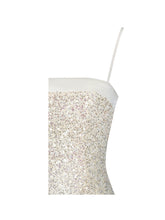 Load image into Gallery viewer, Raizel Gold Beaded Sequin Bodycon Gown with Scarf
