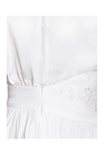 Load image into Gallery viewer, Jamila White Shirt Mini Dress with Embroidered Waist Detail
