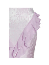 Load image into Gallery viewer, Paolina Taro Pink Jacquard Ruffle Mermaid Maxi Dress
